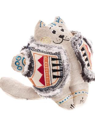 Сувенір ванільний ароматизований "кіт у вишитому кожушку " ручної роботи, handmade милий декор