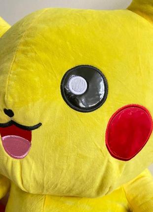 М'яка плюшева іграшка пікачу 75 см із усмішкою покемон pokemon  гіпоалергенна іграшка пікачу, велика подушка пікачу, жовтий3 фото
