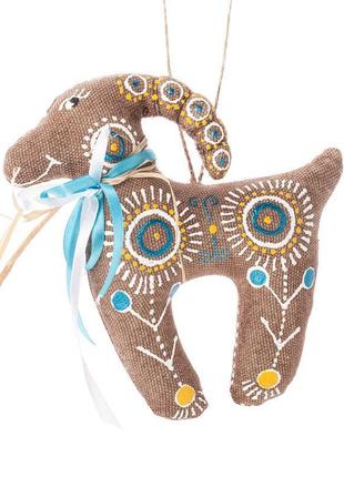 Сувенір "коза з соняхами" ручної роботи, handmade декоративна кізонька розписана вручну