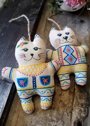 Сувенір ванільний ароматизований текстильний "кошеня хлопчик весняний" ручної роботи,...