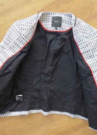 Черно - белый короткий пиджак жакет гусиная лапка2 фото