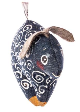 Іграшка оригінальна джинсова "вівця з кишенькою" ручної роботи, handmade фольклорний домашній декор8 фото
