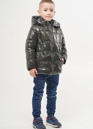 Демисезонная куртка для мальчика со съемным капюшоном "люксик", в 2 цветах, от 98см до 122см3 фото