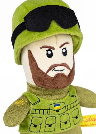 М'яка іграшка kidsqo солдат зсу з бородою 25см (kd704)2 фото