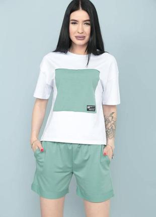 Двокольоровий костюм з шортами "numb"