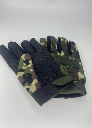 Тактичні рукавички військові із закритими пальцями. рукавички для військових мультикам6 фото