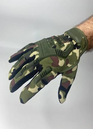 Тактичні рукавички військові із закритими пальцями. рукавички для військових мультикам1 фото