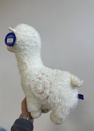 Мягкая плюшевая игрушка альпака бело-бордовая 45 см, 2 в 1 подушка-игрушка антистресс для беременных3 фото