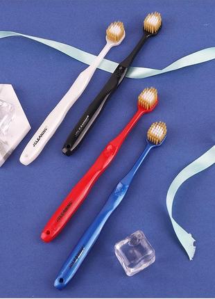 Набором зубные щетки с большой головкой (4шт), ультратонкие мягкие, в японском стиле