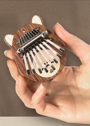 Калімба міні-піаніно на 8 язичків з резонатором overtone mini kalimba 8 keys bear