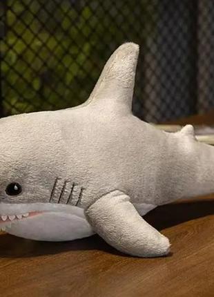 Мягкая игрушка акула 100 см , подушка игрушка акула серая blahaj , подушки-антистресс , блохий икеа