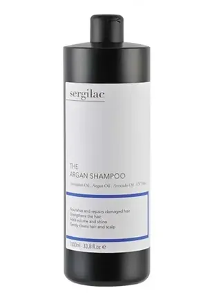 Sergilac the silver shampoo шампунь для нейтрализации желтого пигмента 1000 мл