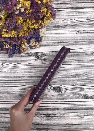 Женский лаковый кожаный кошелек на молнии, w38 violet sergio ферretti3 фото