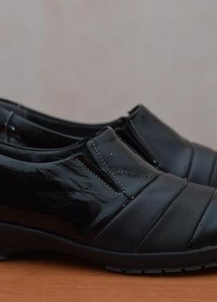 Кожаные черные туфли на танкетке suave, 36 размер. оригинал