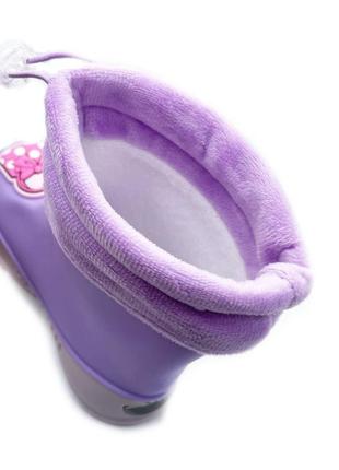 Резиновые сапоги для девочек paliament m80-19/32 фиолетовый 32 размер6 фото