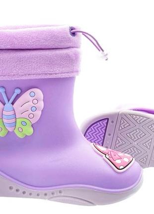 Резиновые сапоги для девочек paliament m80-19/33 фиолетовый 33 размер6 фото