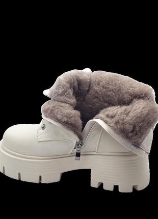 Зимние ботинки женские girnaive y11-66/37 молочный 37 размер2 фото
