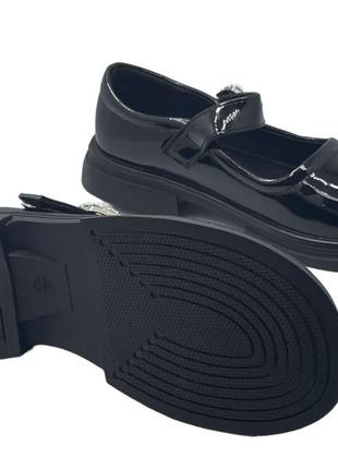 Туфлі для дівчаток clibee dc31313/33 чорні 33 розмір6 фото