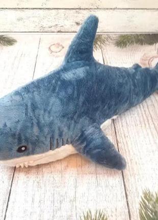 Мягкая игрушка акула 80 см , подушка игрушка акула синяя blahaj , подушки-антистресс , блохий икеа