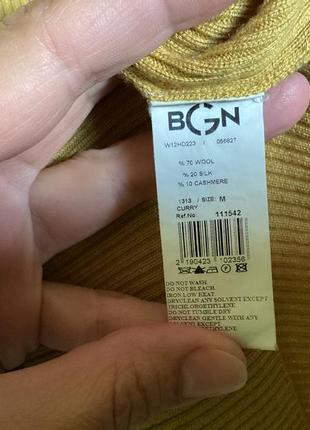 Свитер шерстяной в рубчик шелк кашемир шерсть bgn cos zara h&amp;m massimo dutti2 фото