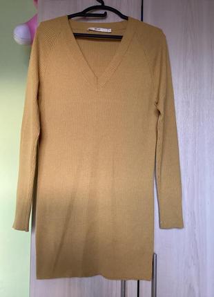 Свитер шерстяной в рубчик шелк кашемир шерсть bgn cos zara h&amp;m massimo dutti1 фото