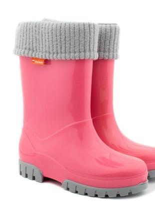 Гумові чоботи для дівчаток demar 0406a/20 рожеві 20 розмір