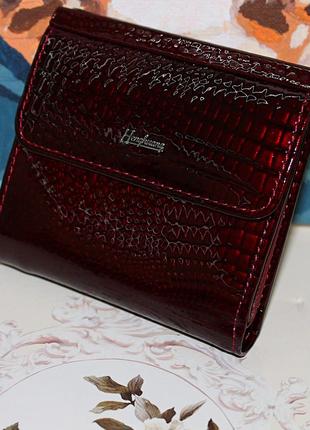Маленький жіночий шкіряний гаманець henghuang hn-209 wine red, натуральна шкіра