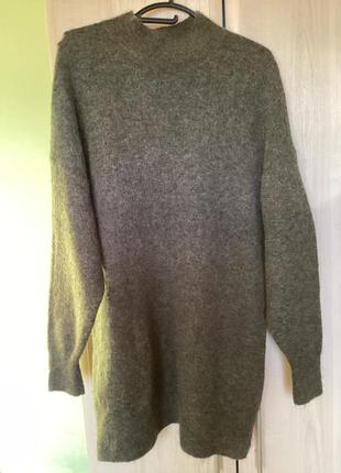 Стильное и модное шерстяное свитер платье с альпакой atch cos zara h&amp;m massimo dutti3 фото