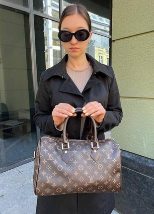 Жіноча сумка louis vuitton speedy (brown)  люкс якість