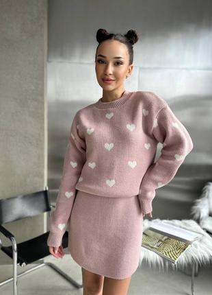 Костюм женский вязаный шерстяной разм.42-46