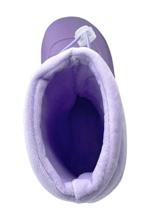 Резиновые сапоги утепленные для девочек apawwa j37272/30 фиолетовый 30 размер3 фото
