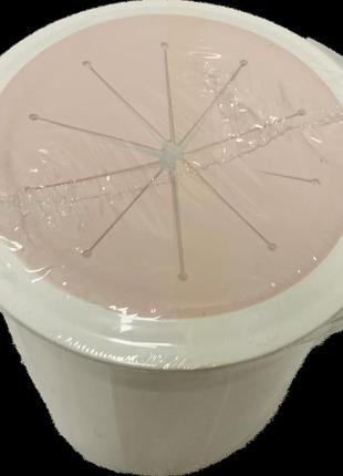 Кухоль для смешивания со шкалой и резиновой крышкой розовая
