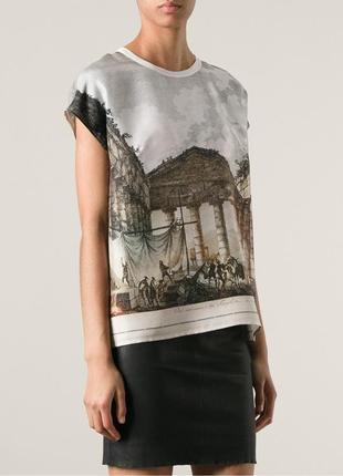 Эксклюзивная шелк футболка майка античность греция dolce&gabbana ancient greek print top1 фото