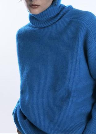 Голубой свитер под горло из новой коллекции zara размер s2 фото