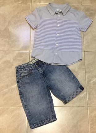Стильну джинсову сорочку m&co p.7-8 років4 фото
