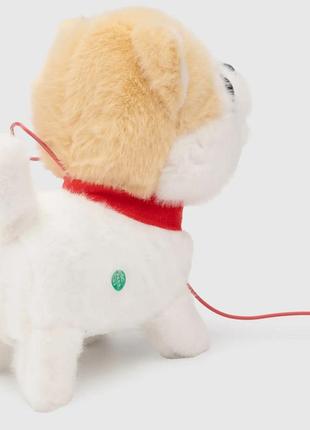 Собачка на повідці шпіц м'яка інтерактивна іграшка4 фото