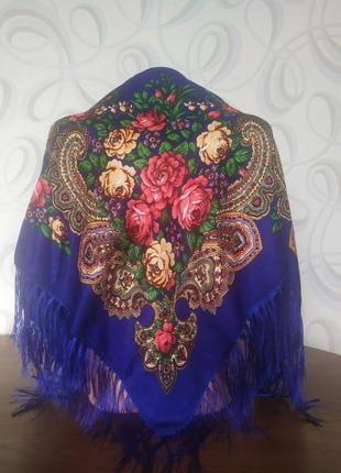 Украинский платок с бахромой ✨2 фото
