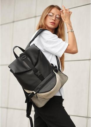 Жіночий рюкзак sambag renedouble чорно-сірий2 фото