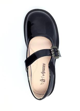 Туфлі для дівчаток apawwa mc285-1/34 чорні 34 розмір6 фото