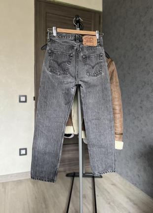 Джинсы levi's 501 26*28 xs прямые мом графит2 фото