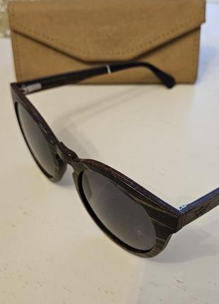 Сонцезахисні окуляри black  wood3 фото