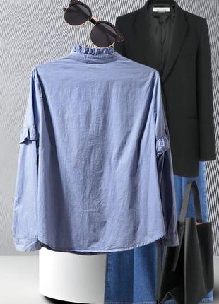 Рубашка блуза из хлопка с рюшами primark3 фото
