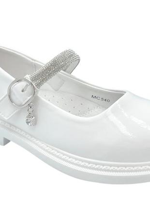Туфлі для дівчаток apawwa amc540/37 білі 37 розмір3 фото