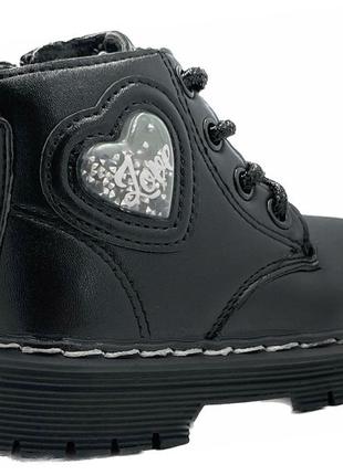 Демісезонні черевики для дівчаток bbt r6818/26 чорні 26 розмір5 фото