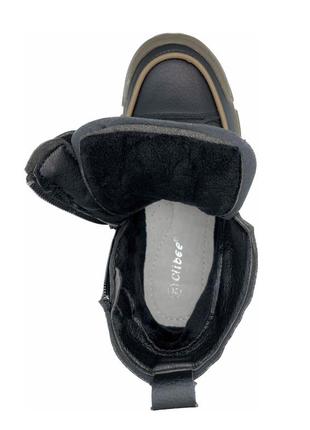 Демісезонні черевики для дівчаток clibee gc7799/32 чорні 32 розмір6 фото