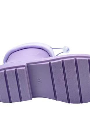 Резиновые сапоги утепленные для девочек apawwa j37272/35 фиолетовый 35 размер4 фото