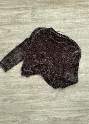 Стильная мягкая изумрудная кофта свитер укорочений jennyfer 40/l