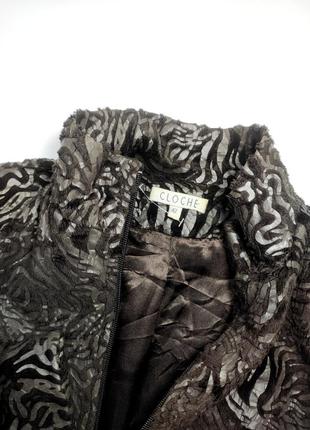 Куртка женская дубленка коричневого цвета от бренда cloche 424 фото