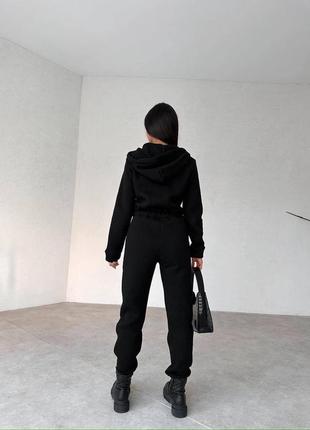 Жіночий комбінезон зі штанами з тринитки на флісі розміри норма8 фото