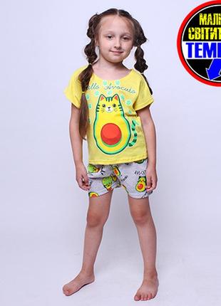 Пижама девочке авокадо (рисунок светится)1 фото
